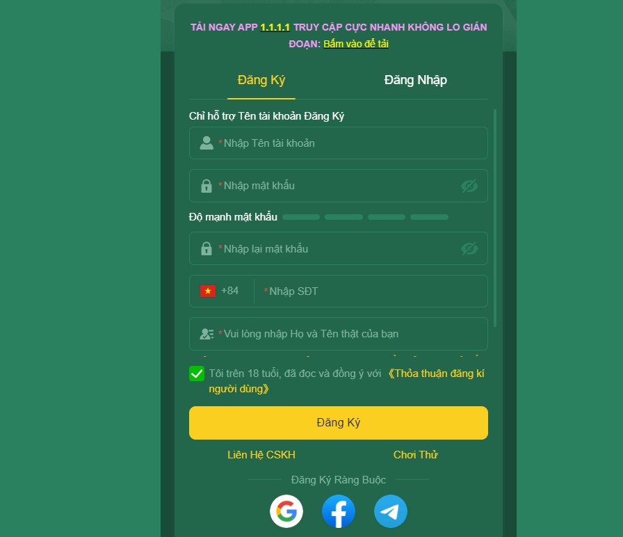 Hướng dẫn Đăng ký EV88